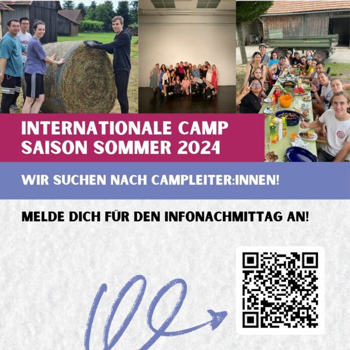 Poster inviting to register for an ainfo hour for potential campleaders